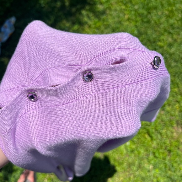 Lavender button up cardigan from New York & co. Size Large - Picture 2 of 6